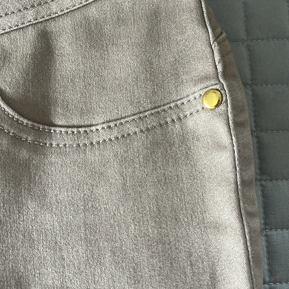 IMAN Women's Straight Leg Beige Jeans - Picture 3 of 5